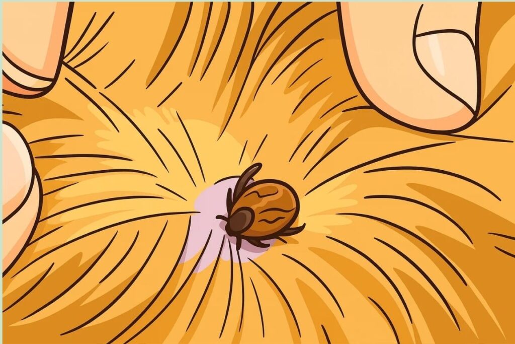 zecke beim hund im nacken entfernen