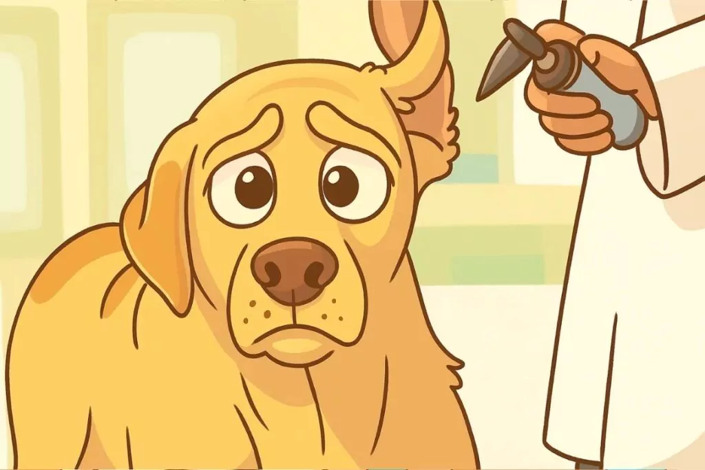 hund kratzt sich am ohr ohrenentzündung