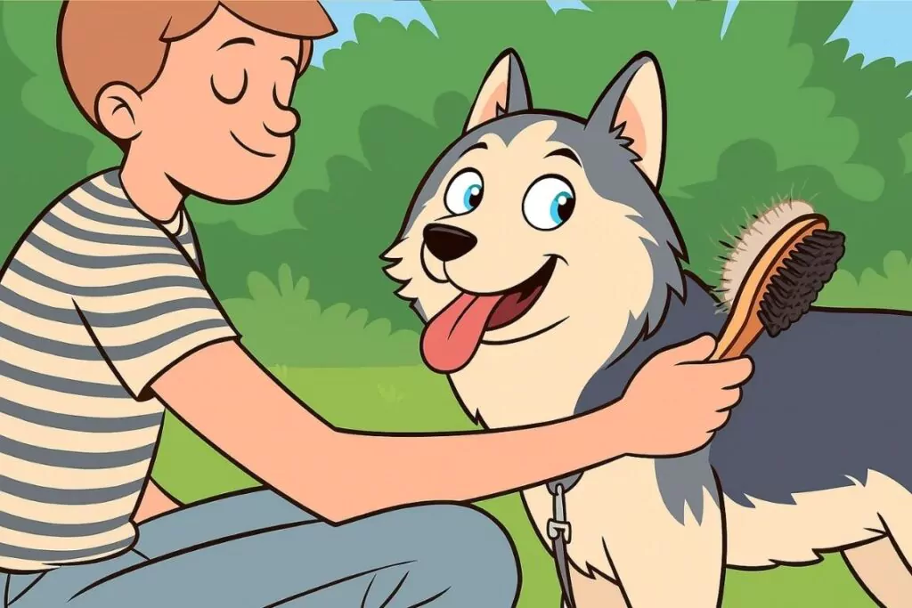 husky fellwechsel unterwolle bürsten